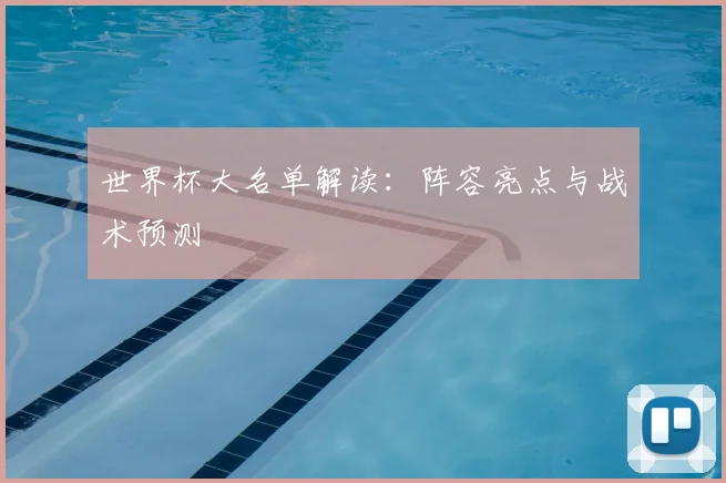 世界杯大名单解读:阵容亮点与战术预测